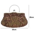 thumbnail image 2 of Bolso de cena floral con diseño de lentejuelas con cuentas, bolso de mano MFZFUKR CPB-US-PSF1053-3, 2 of 5