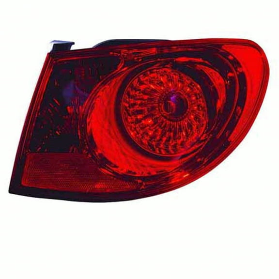 KAI New Economy Replacement Passenger Side Outer Tail Light Assembly, Fits 2007-2010 Hyundai Elantra