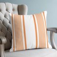 thumbnail image 4 of Pillow Covers 18x18 Set of 2, Burnt Orange Striped Throw Pillow Covers Decorative Couch Cushion Cover, Farmhouse Thin Vertical Stripes Microfiber Soft Square Pillowcases for Bedroom Living Room Sofa, 4 of 9