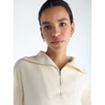 thumbnail image 4 of Free Assembly Women's and Women's Plus Quarter Zip Sweater, Midweight, Sizes XS-4X, 4 of 5
