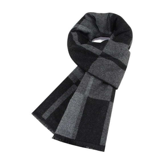 Classic Plaid Winter Scarf for Men, 71 x 12 Inches – Soft, Warm, Lightweight Long Scarf for Timeless Style, Great Festive Present for Men, Soft Warmth for Daily Wear & Outdoor Travel(Z)