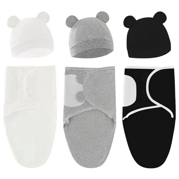 USIONE Baby Swaddle Sleep Sacks- 3-Pack Swaddles for Newborns 0-3 Months, Infant, Baby Girls, Boys, Soft & Durable Newborn Sleep Sack, Easy Diaper Change Swaddling Blanket