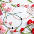 thumbnail image 4 of Pulsera con dijes de proyección, pulseras de cuerda trenzadas ajustables para parejas, 4 of 4