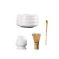 thumbnail image 2 of Juego de batidor de matcha, kit de matcha, cuchara de té práctica, herramientas, soporte para batidor, juego de té japonés, juego de matcha para regalo, preparación de té en casa Blanco, 2 of 9
