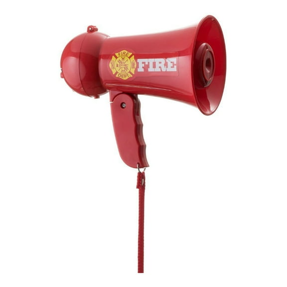 Kids Firefighter Pretend Play Megaphone Toy for Children Cosplay and RolePlaying Game with Adjustable Volumes Control