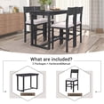 thumbnail image 4 of Harper & Bright Designs 5 Piece Modern Pinewood Dining Table Set, Gray, 4 of 19