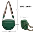 thumbnail image 6 of Bum Bags for Women Crossbody Bag, Trendy Crescent Shoulder Bags Spacious Fanny Packs Sling Bag Half Moon Purse, with Adjustable Strap, Green, 6 of 7