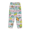 thumbnail image 5 of Goofa Space Doodle Printed Soft Pajama Pants for Women, Wide Leg Comfy Casual Lounge Yoga Pants-Small, 5 of 9