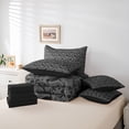 thumbnail image 6 of Feelyou Grey Boho Damask Twin Bedding Sets 7pcs, Tribal Gothic Crow Bedding Comforter Set, 6 of 8