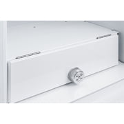Commercially listed built-in undercounter all-refrigerator for general purpose use, auto defrost w/SS wrapped door, towel bar handle, and black cabinet