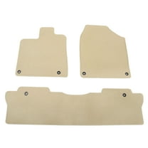 Ikon Motorsports Floor Mats Fits 2017-2024 Honda Ridgeline Beige Nylon OEM Fitment Style Front & Rear Floor Mats Anti-slip Carpets Replacement 3PCS