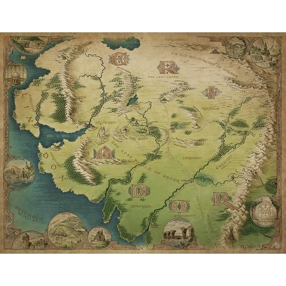 The One Ring: Map of Eriador 1000 Piece Jigsaw Puzzle (Hardcover)