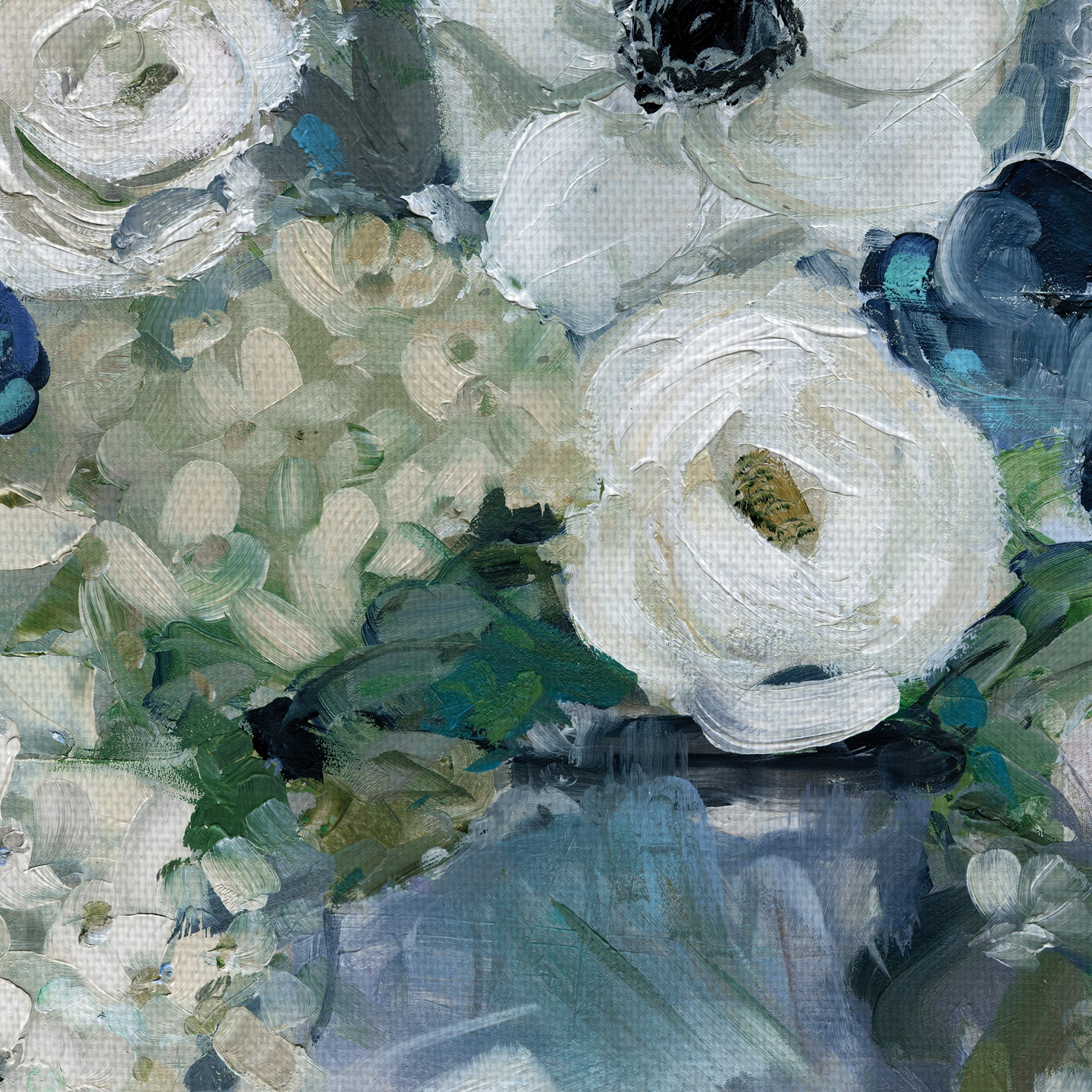 Masterpiece Art Gallery Anemone And Blue Bouqet By Sally Swatland Canvas Art Print 30" x 40"