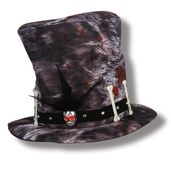 Beistle Pack of 6 Black Plush Voodoo Halloween Hat Costume Accessory 14"