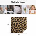 thumbnail image 4 of Leopard Print Cloth Napkins, Brown Yellow Retro Animal Fur Pattern Washable and Reusable Dinner Napkins Set of 6, Table Napkin for Kitchen Party Birthday Wedding Hotel Housewarming 20"x20", 4 of 8