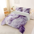 thumbnail image 2 of Homewish Aesthetic Artwork Queen Comforter Set,Purple Mountain Fluid Comforter Sets Queen,Light Gray Reversible,3 Pieces,1 Comforter and 2 Pillowcases, 2 of 7