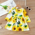 thumbnail image 4 of KYAIGUO Kids Baby Spring Fall Long Sleeve Dress for Girls，1-6Years Little Girls Princess Dress Print Casual A-Line Dress Pullover Casual Dress Birthday Dress Skirt Toddler Dress, 4 of 8
