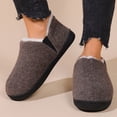 thumbnail image 2 of Womens Mens Winter Snow Boots Indoor Slippers House Shoes with Fleece Lined for Seniors Non Slip Warm Slip on Ankle Booties, 2 of 7