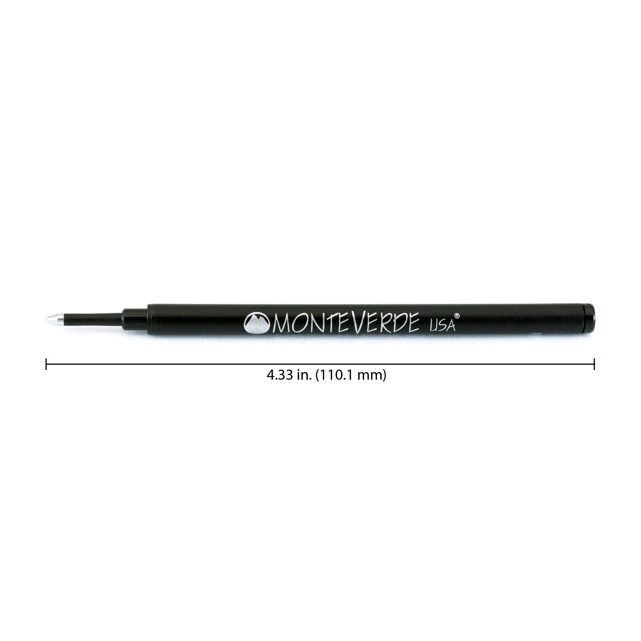 Monteverde Rollerball Pen Refill Medium Point Black Ink 6 Pack (G233BK)