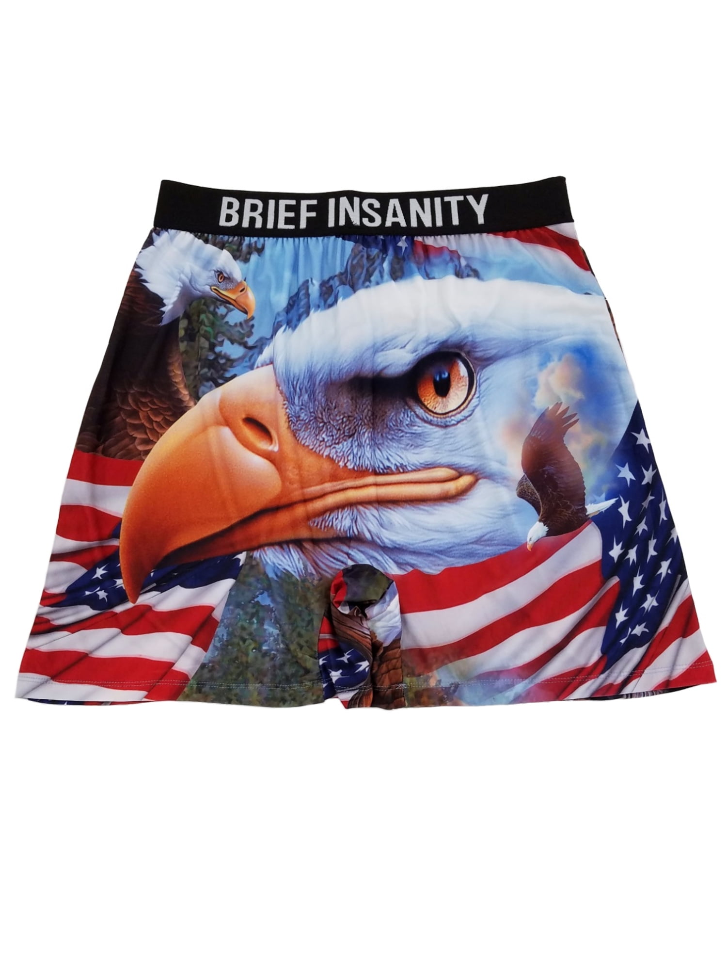 Brief Insanity Mens American Flag Patriotic Eagle Underwear Boxer