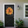 thumbnail image 4 of Simulation Roses Maple Leaf Rattan Wreath, Thanksgiving Decoration Wreath Wall, 40CM, 4 of 5