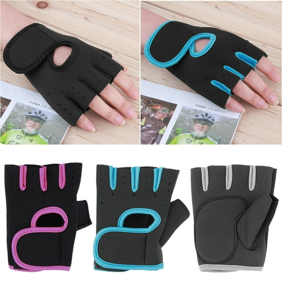 Walbest 1 Pair Breathable Sports Fitness Gloves Cycling Gym Weightlifting Shock Resistant Half Finger Gloves Exercise Training Glove