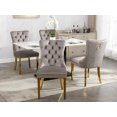 thumbnail image 2 of JESTOP Velvet Upholstered Nailhead Dining Chair Set of 2, Kitchen & Dining Room Chairs, Tufted Dining Chairs, Stainless Steel Plating Legs, 2 of 11