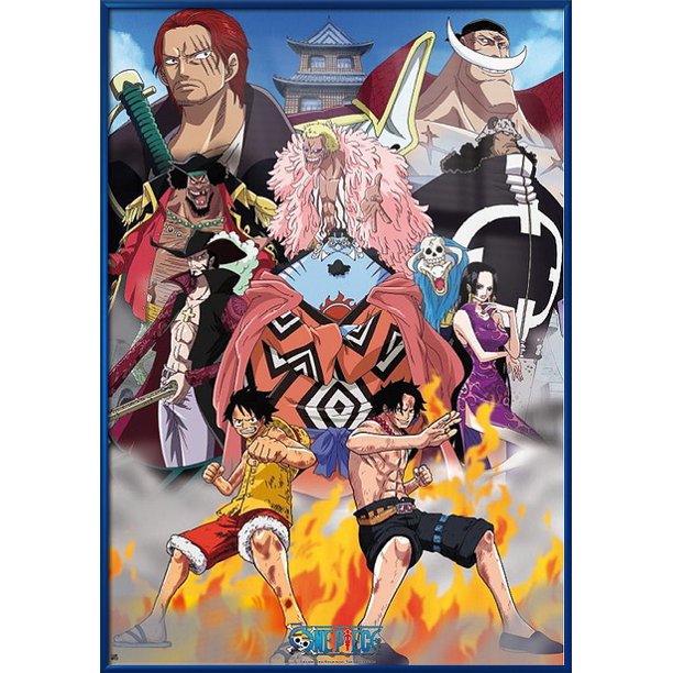 One Piece Framed Manga Anime Tv Show Poster Print Marine Ford Edward Newgate Whitebeard Pirates Size 27 X 39 Walmart Com Walmart Com