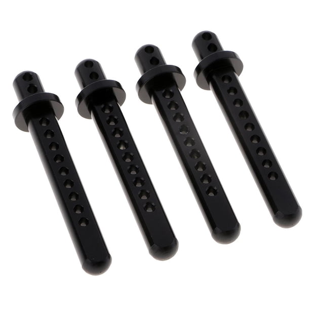 Monturas de carrocería RC 4x de poste del cuerpo de aleación de aluminio para carro axial scx10 1/10 rc negro