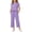 Purple, variant on BLVB Girls Summer Fall Outfits Casual Lounge Set Short Sleeve T Shirt and Drawstring Wide Leg Pants 2 Piece Clothing Sets with Pockets(Red,13-14 Years)