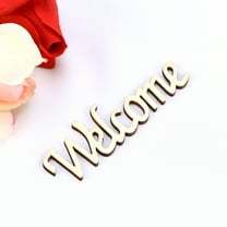 Raindrops  2 Pcs Welcome Sign Small Wooden Decorative Hang Tag Birthday Decoration