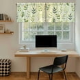thumbnail image 5 of Sage Green Leaves Tier Curtains 36 Inch Length, Summer Botanical Farmhouse Leaf Cafe Short Curtains for Bathroom Over Sink, Small Kitchen Curtain Light Filtering Tiered Drapes 2 Panels 27.5"Wx36"L, 5 of 8