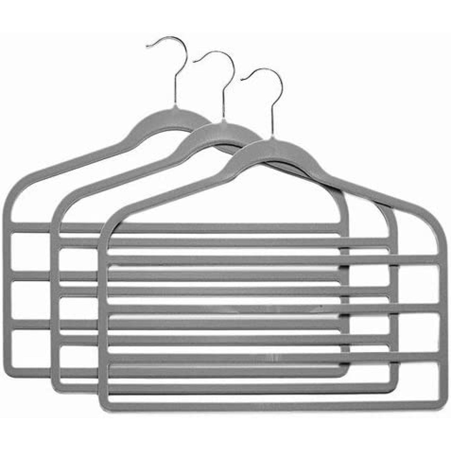 SlimLine Platinum Multi Pant Hanger, Multi Pant Hangers with 4 NonSlip Bars