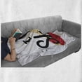 thumbnail image 6 of Saying Soft Flannel Fleece Throw Blanket, I Love Shoes Typography with a High Heel Drawing with Blemishes, Cozy Plush for Indoor and Outdoor Use, 50" x 60", Vermilion and Charcoal Grey, by Ambesonne, 6 of 6