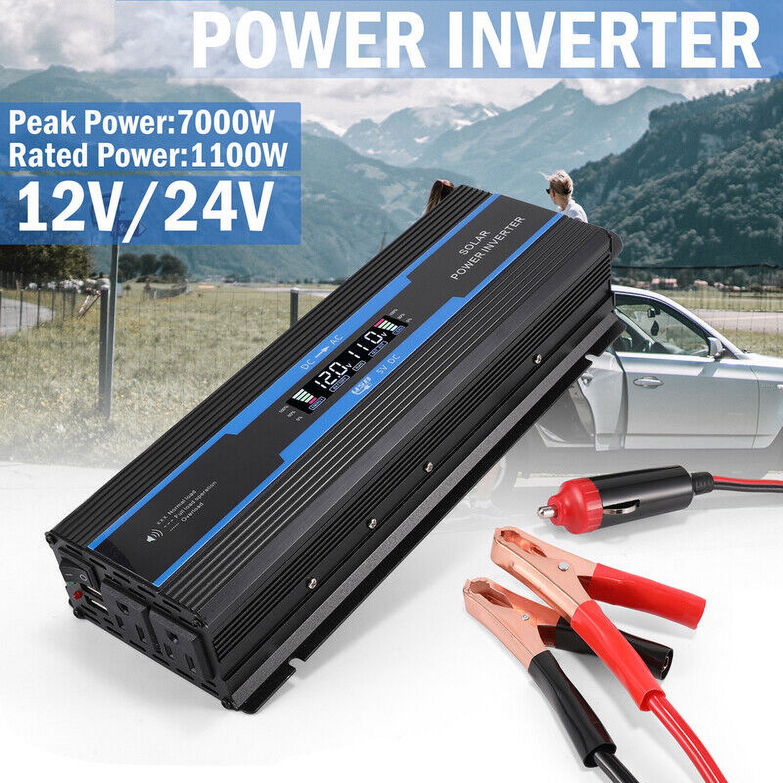 7000W Inversor de corriente para Carro Auto Convertidor solar DC 12/24V a AC110V