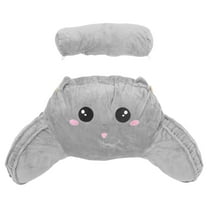 HONMEET Office Chair Backrest Support Grey Plush 1Set