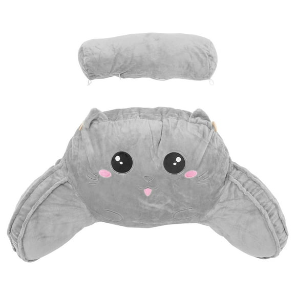 HONMEET Office Chair Backrest Support Grey Plush 1Set