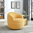 thumbnail image 7 of Roundhill Furniture Galleria 360 Swivel Teddy Sherpa Barrel Chair, Yellow, 7 of 7