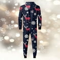 thumbnail image 4 of Hwmodou Matching Christmas Pajamas For Family Cozy Homewear Snowflake Reindeer Print Hooded Loungewear6 For Adults Kids Xmas Sleepwear Set, 4 of 7
