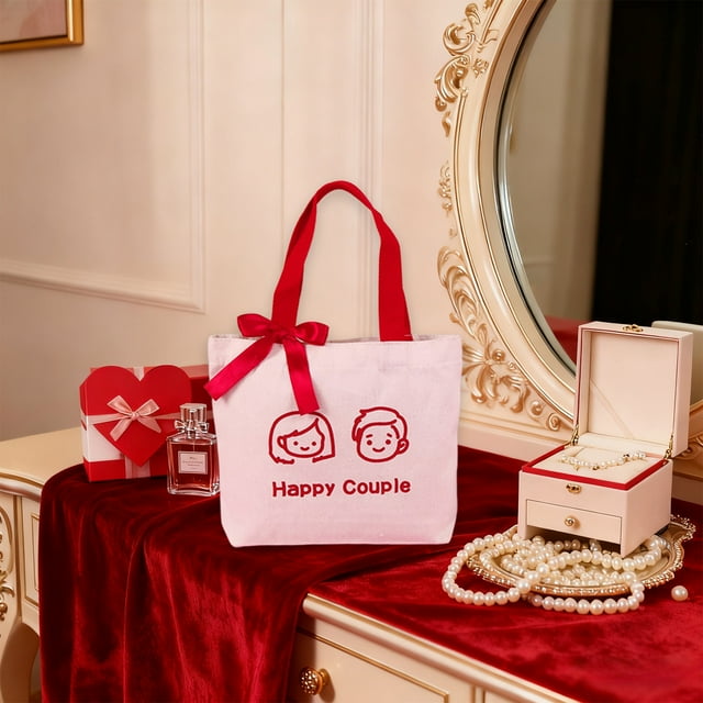 Fesfesfes Sac de Bonbons en Lin pour Cadeaux de Mariage, Saint-Valentin, Pochette à Friandises Portable, Sac-Cadeau Réutilisable à Cordon pour Invités de Fête, Fournitures d'Anniversaire de Mariage