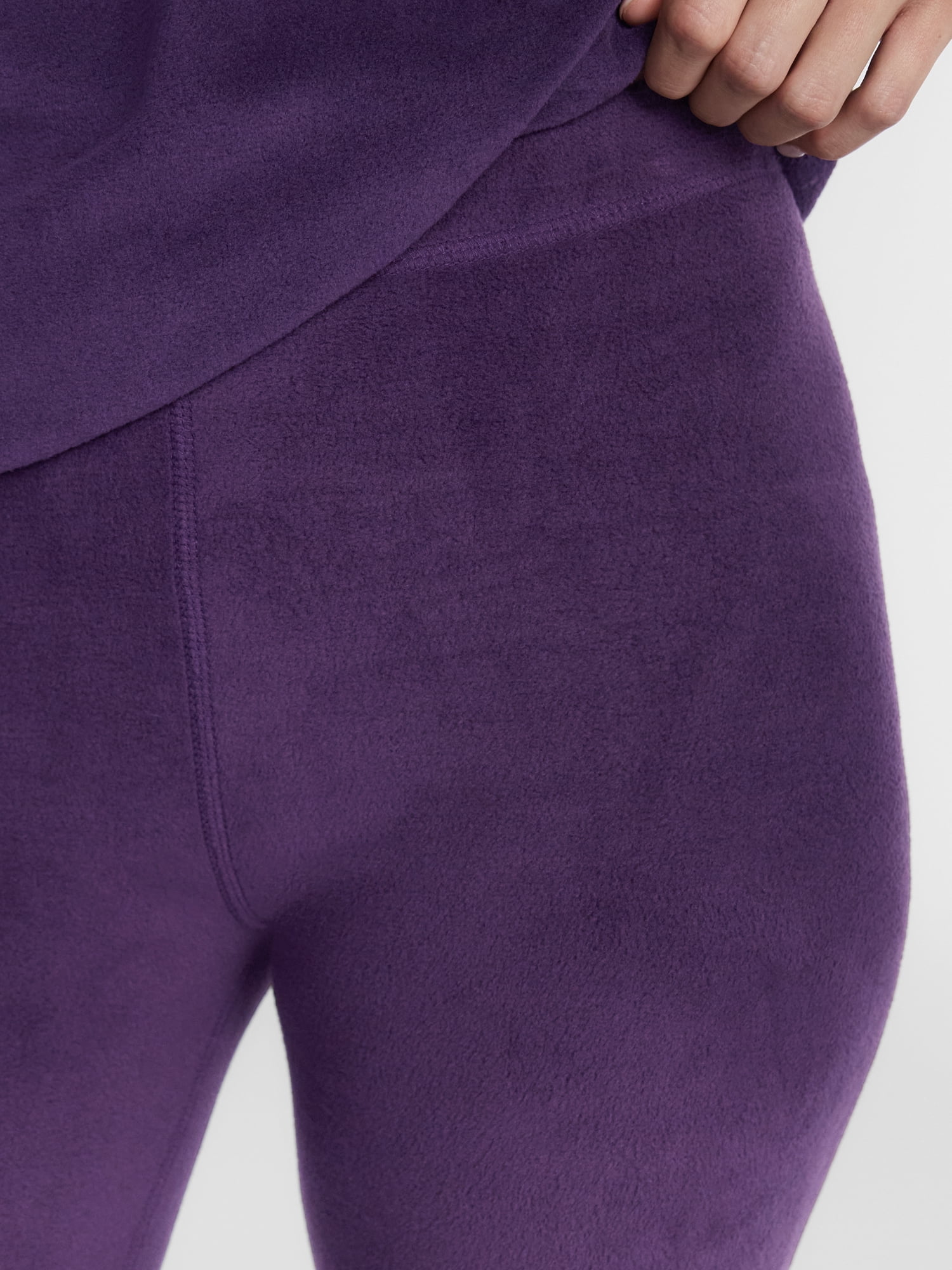 ClimateRight by Cuddl Duds Stretch Fleece Women's Mild Natural Rise Base Layer Thermal Legging, Sizes XS to 4X
