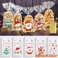 thumbnail image 3 of Bolsas de regalo de Navidad de 50/100 piezas, dulces, galletas, Papá Noel, embalaje de Navidad, bolsa de plástico, decoración de fiesta de navidad, 3 of 4