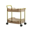 thumbnail image 2 of Two Tier Transparent Rolling Cart With Wheels A Practical Cart With Handles And Locking Swivel Casters Suitable For Storage In The Kitchen Office And Bedroom, 2 of 6