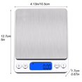 thumbnail image 3 of Electronic Kitchen Scale Gram Baking Scale Portable Pocket Scale Household Stainless Steel Scale High Precision Jewelry Scale, 3 of 7