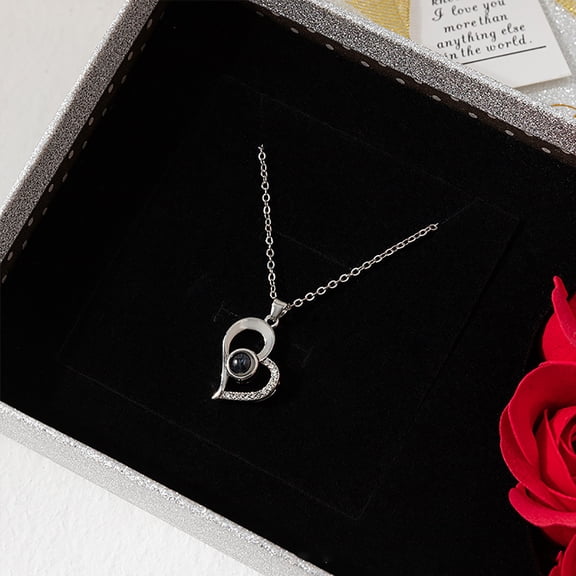 Specollect 2 Pcs Eternal Rose Gift Box, Realistic Artificial Flower, Romantic Proposal Anniversary Valentine's Day Gift, Preserved Rose in Dome, Home Decor Jewelry Present