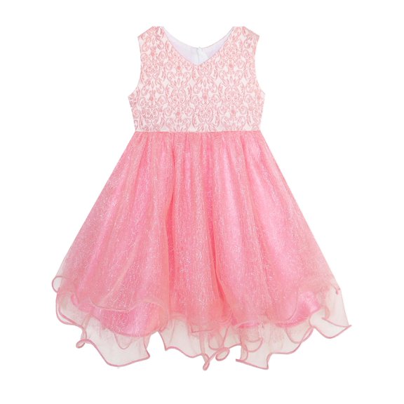Baby Girls Dress Sparkling Lace Sequin Pageant Wedding Birthday 6 M