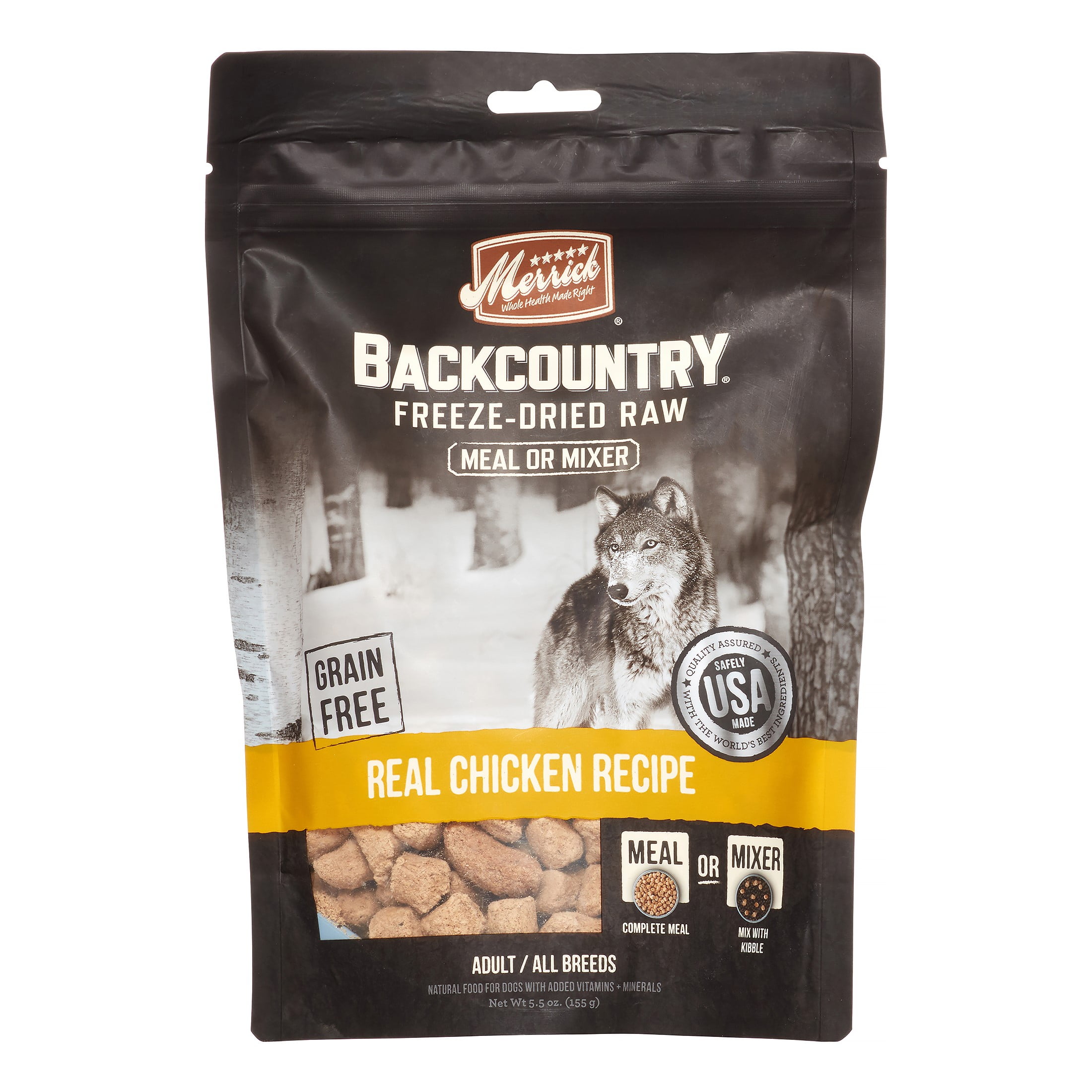 Merrick Backcountry GrainFree FreezeDried Real Chicken Recipe Dog