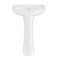 thumbnail image 6 of TOBILI 32" Height Cemamic Oval Pedestal Sink with Overflow in White, 6 of 8