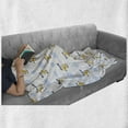 thumbnail image 6 of Cartoon Soft Flannel Fleece Throw Blanket, Aircraft in Clouds Children Boys Girls Babyshower Playroom Design, Cozy Plush for Indoor and Outdoor Use, 60" x 80", Yellow and Blue, by Ambesonne, 6 of 6