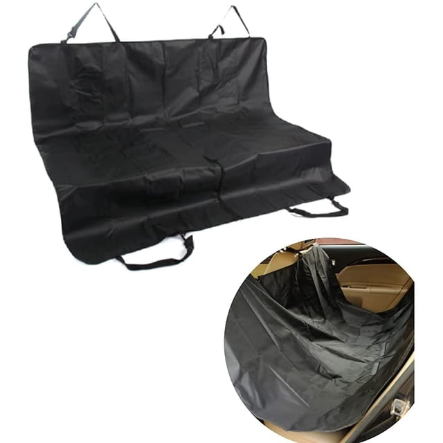 Fundas impermeables para asientos de coche para perros, alfombrillas protectoras negras para el asiento trasero de coches y SUV, fundas para el asiento trasero de mascotas, tamaño: 132 * 145 cm
